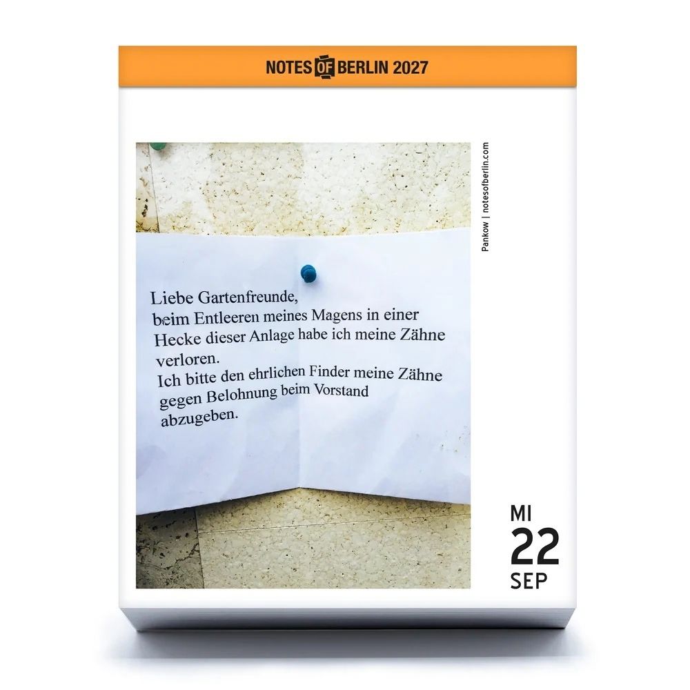 Tagesabreiskalender | Notes Of Berlin 2027