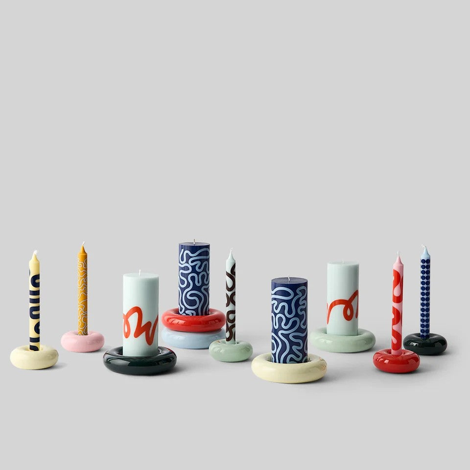 Kerzenhalter Bob | Groß Hellblau