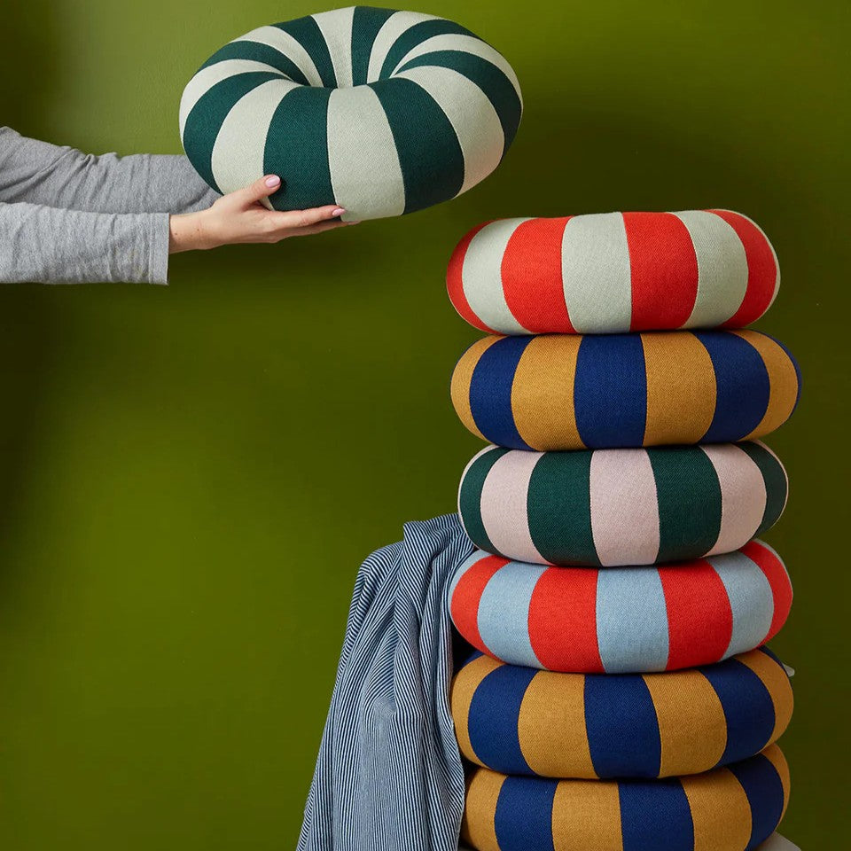 Kissen Float | Dunkelgrün/Rosa