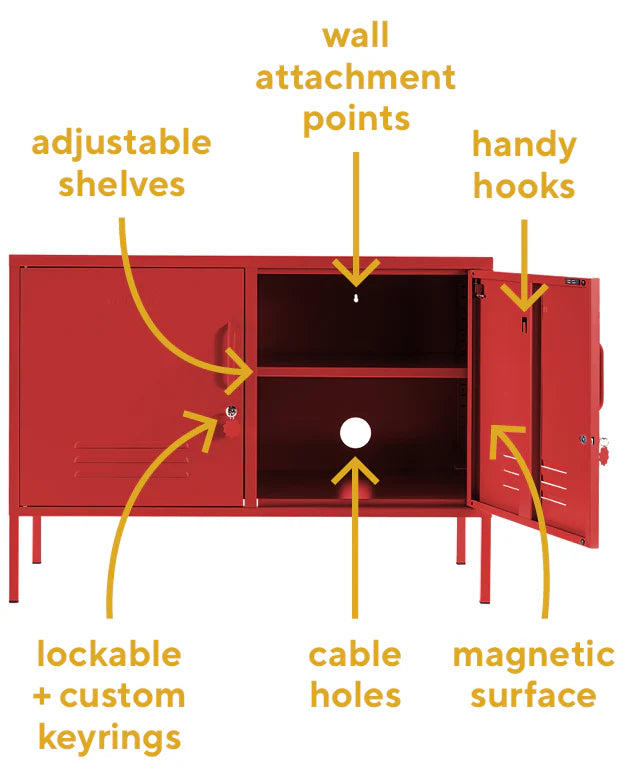 Metallspind | THE LOWDOWN | poppy red