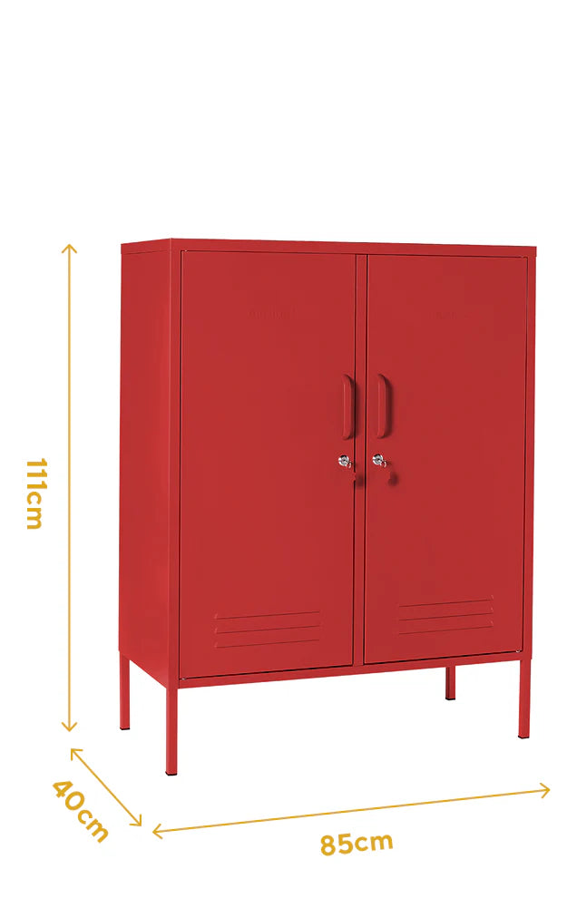 Metallspind | THE MIDI | poppy red