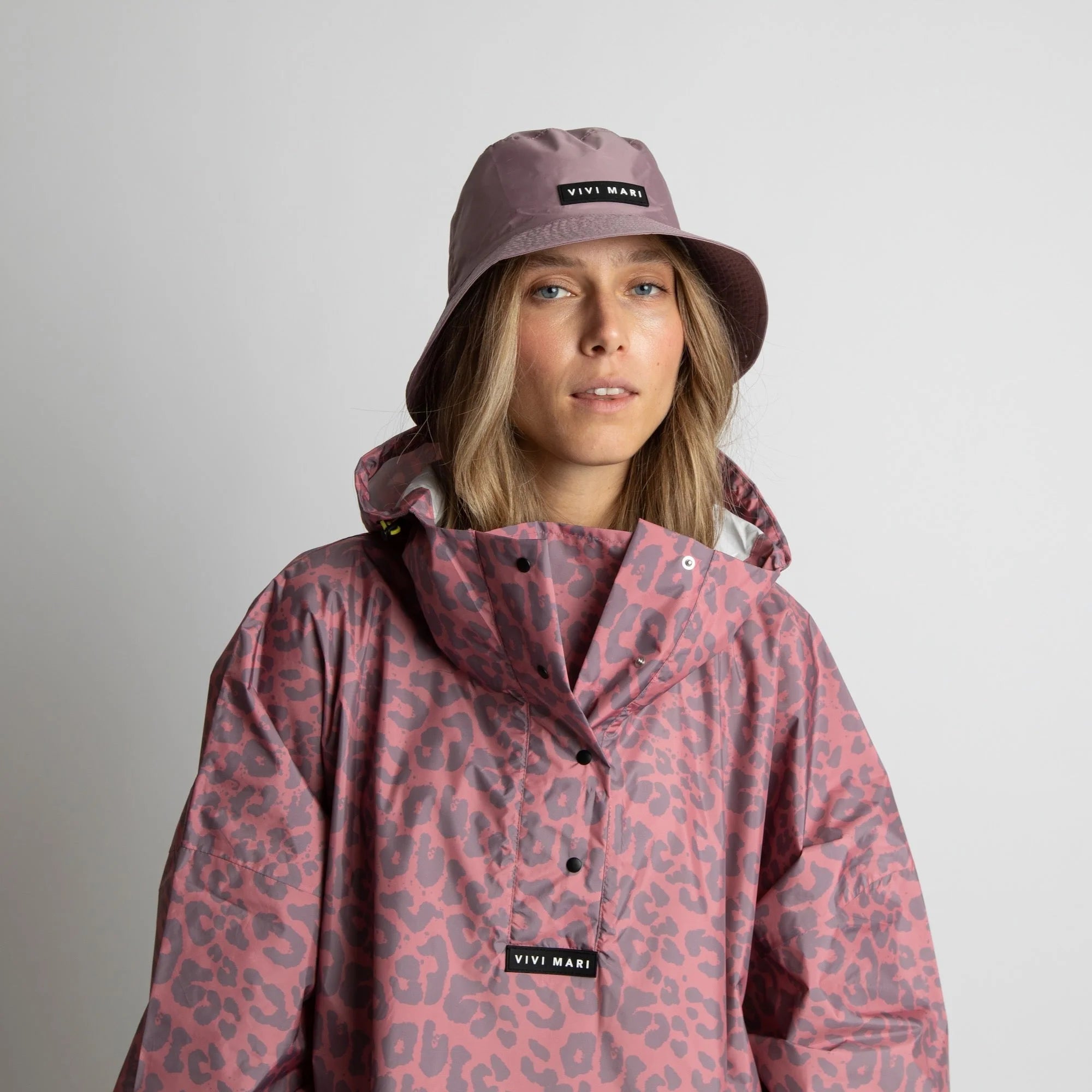 Regenponcho Leo Splashes | Ash Plum/Light Berry