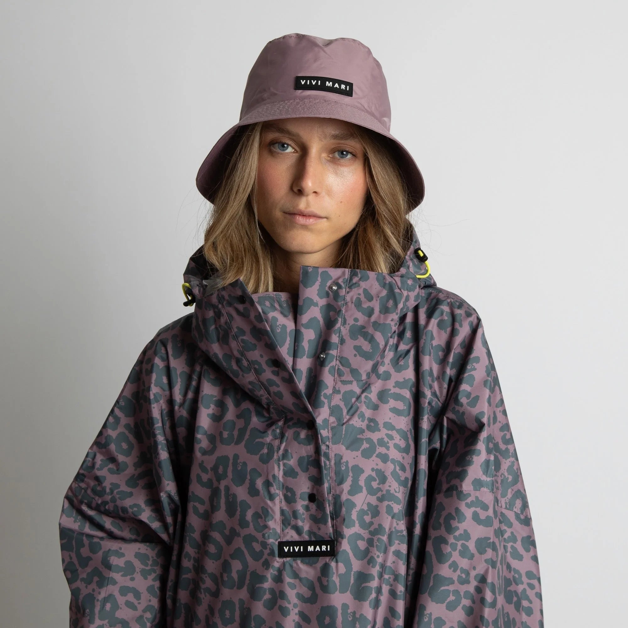 Regenponcho Leo Splashes | Dark Grey/Ash Plum