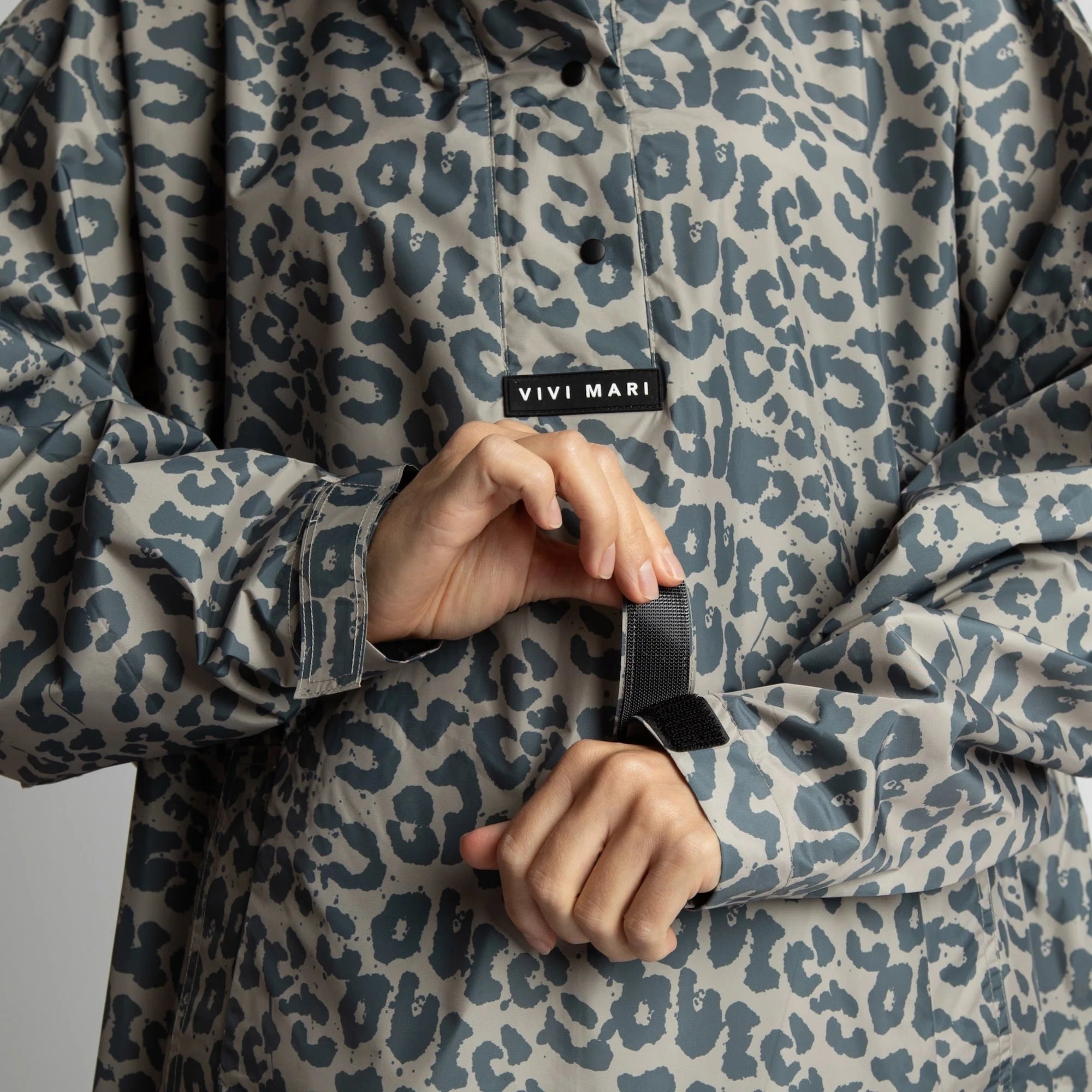 Regenponcho Leo Splashes | Dark Grey/Mushroom