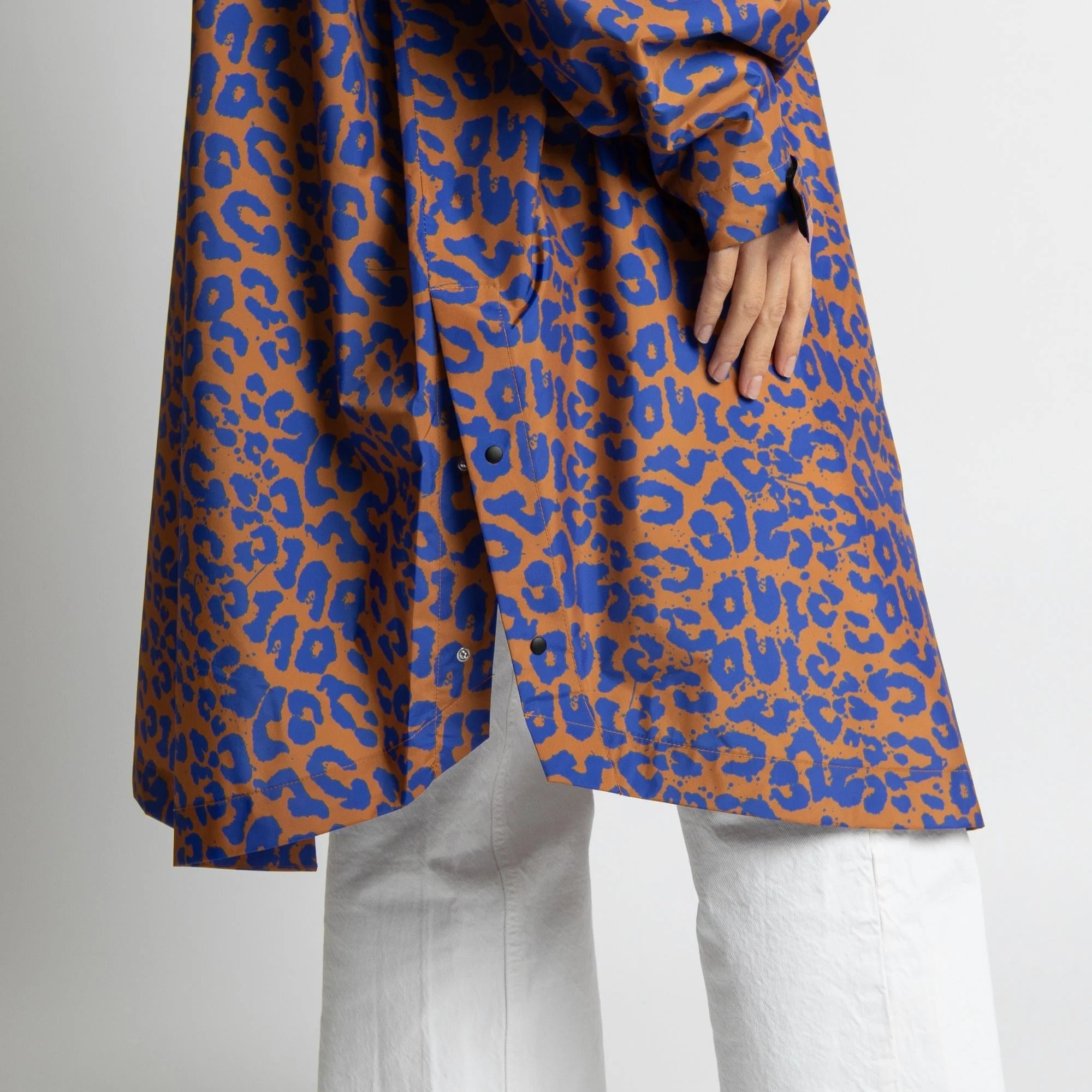 Regenponcho Leo Splashes | Electric Blue/Caramel