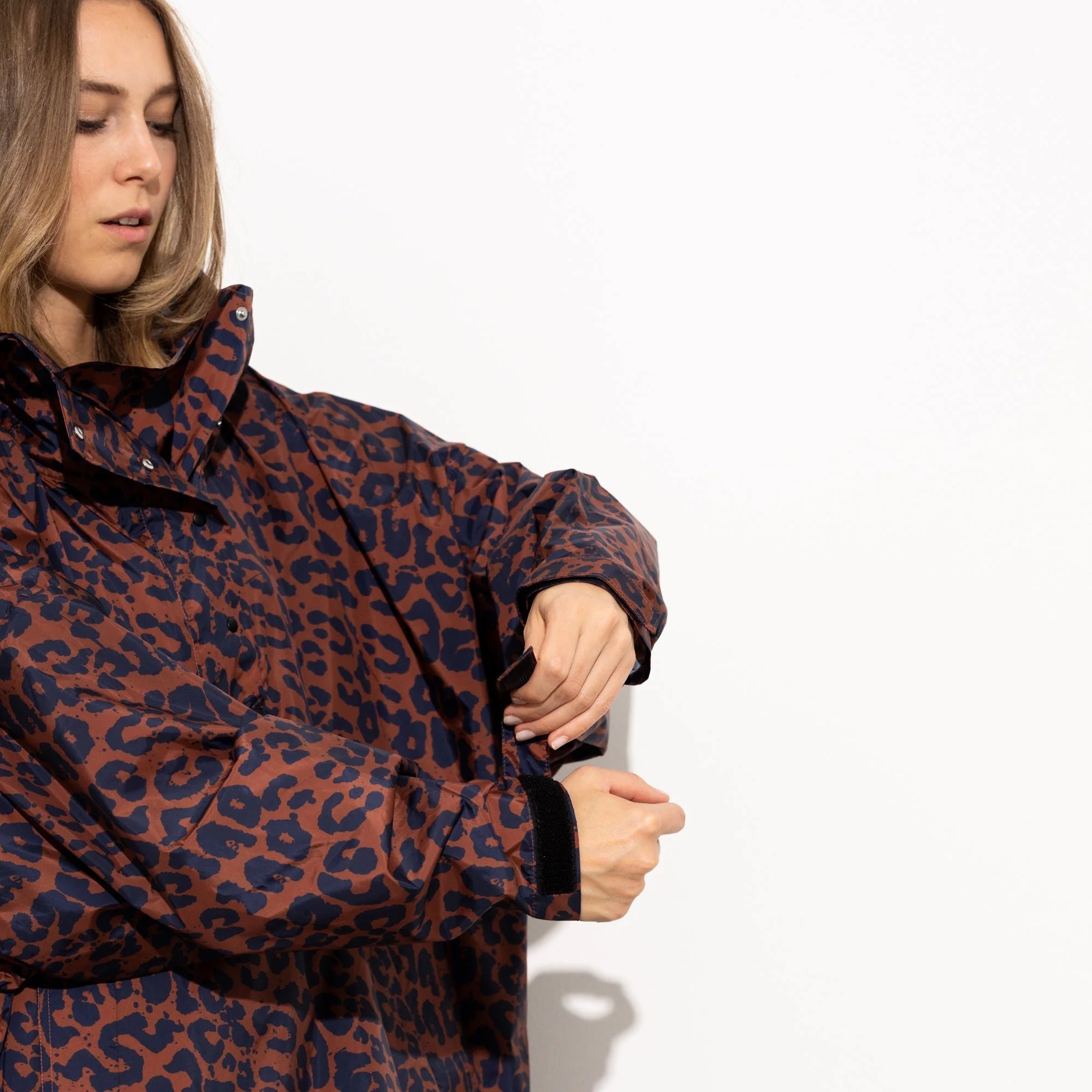 Regenponcho Leo Splashes | navy/rust