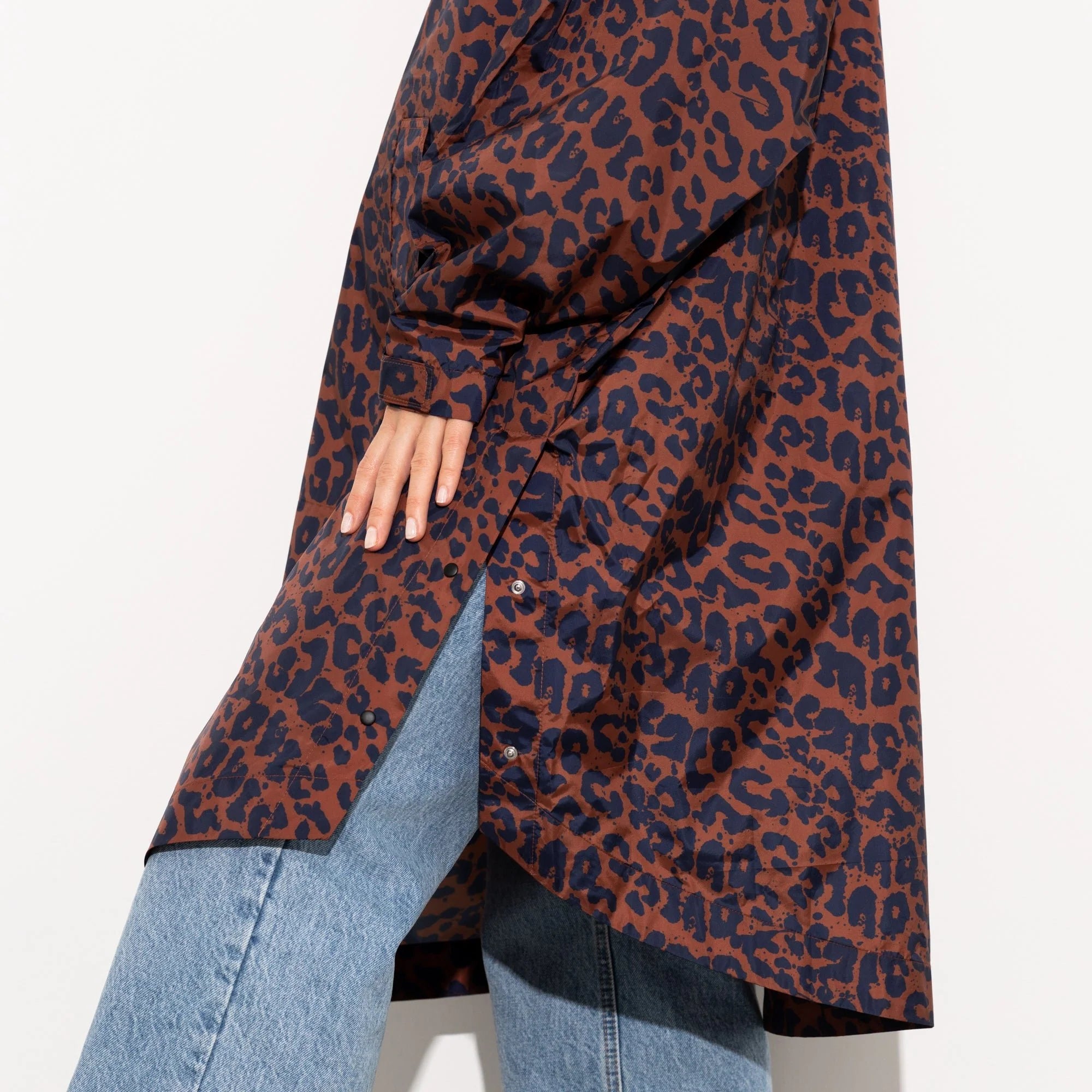 Regenponcho Leo Splashes | navy/rust