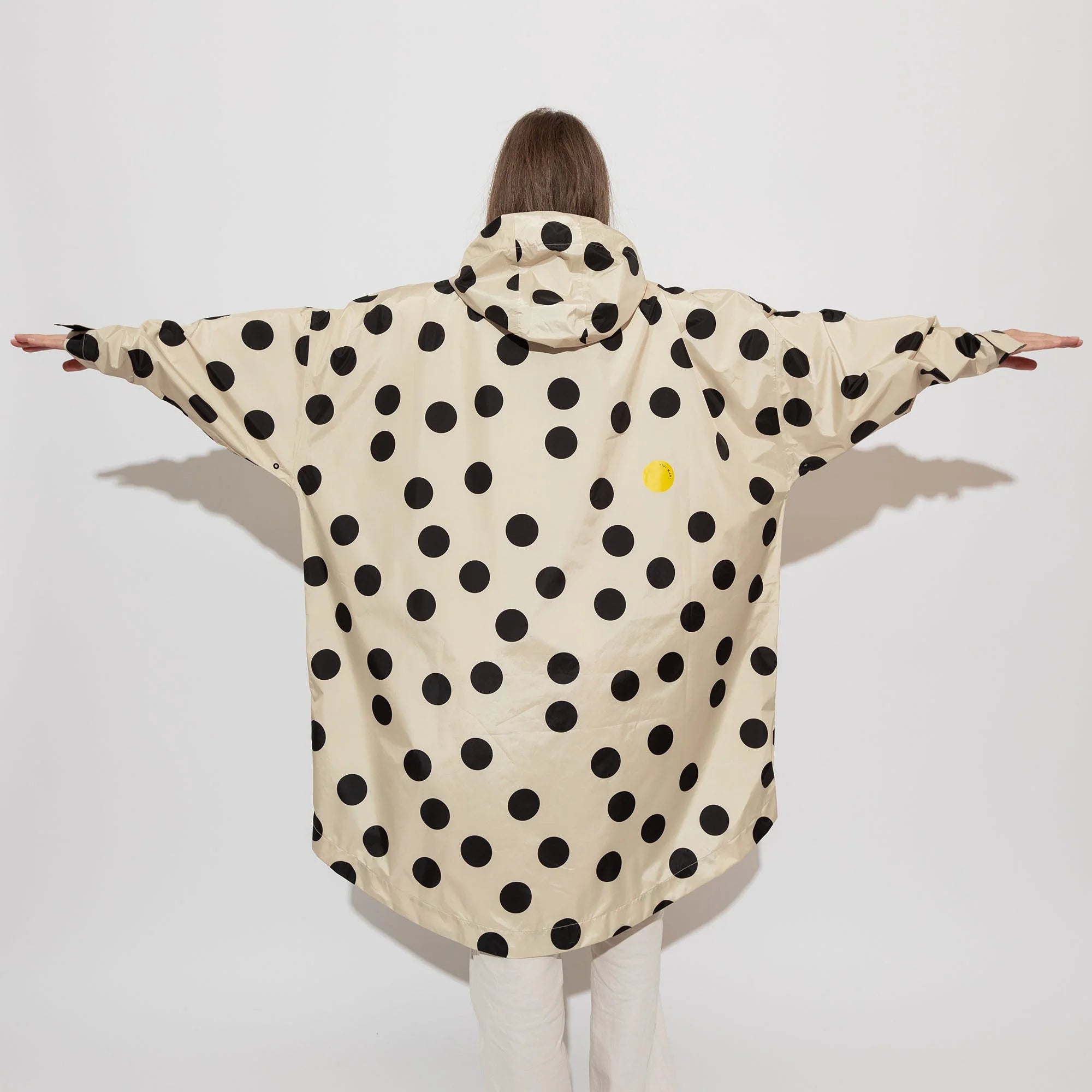 Regenponcho Dots | black/sand