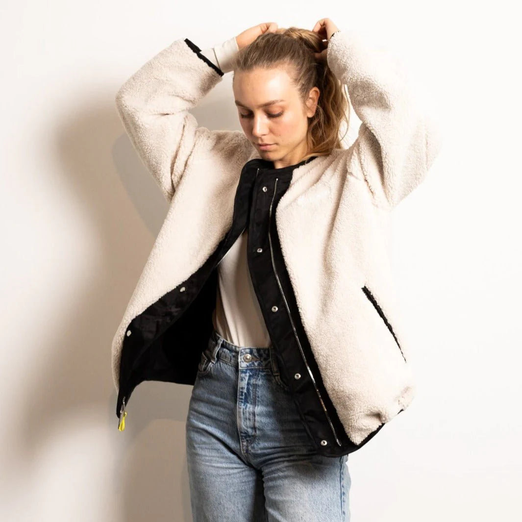 Reversible Bomber Jacke | Black/Sand