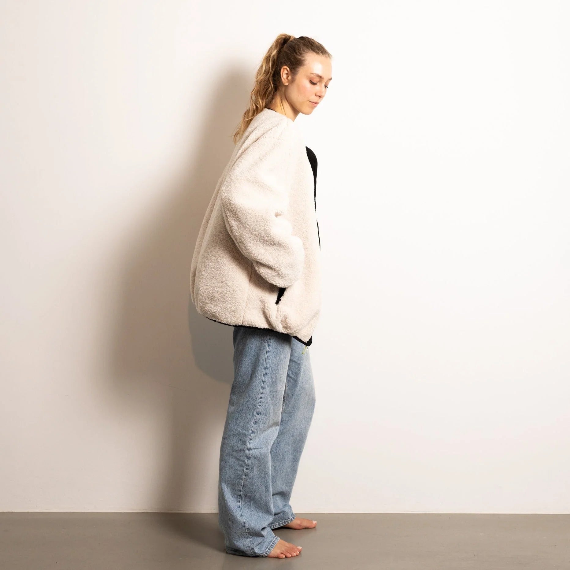 Reversible Bomber Jacke | Black/Sand