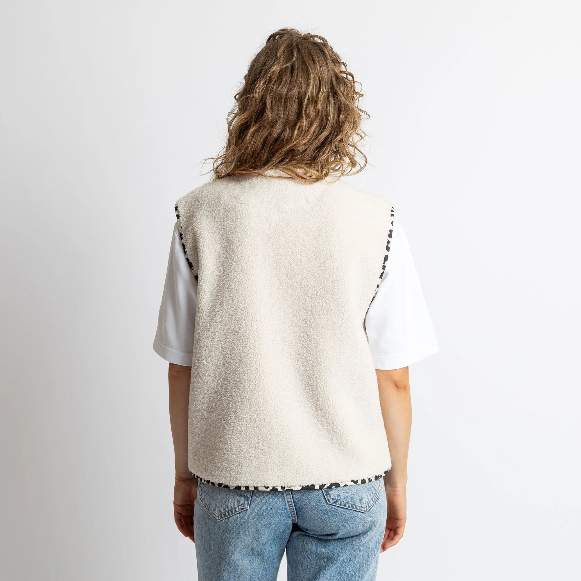 Teddy Fleece Weste | Sand