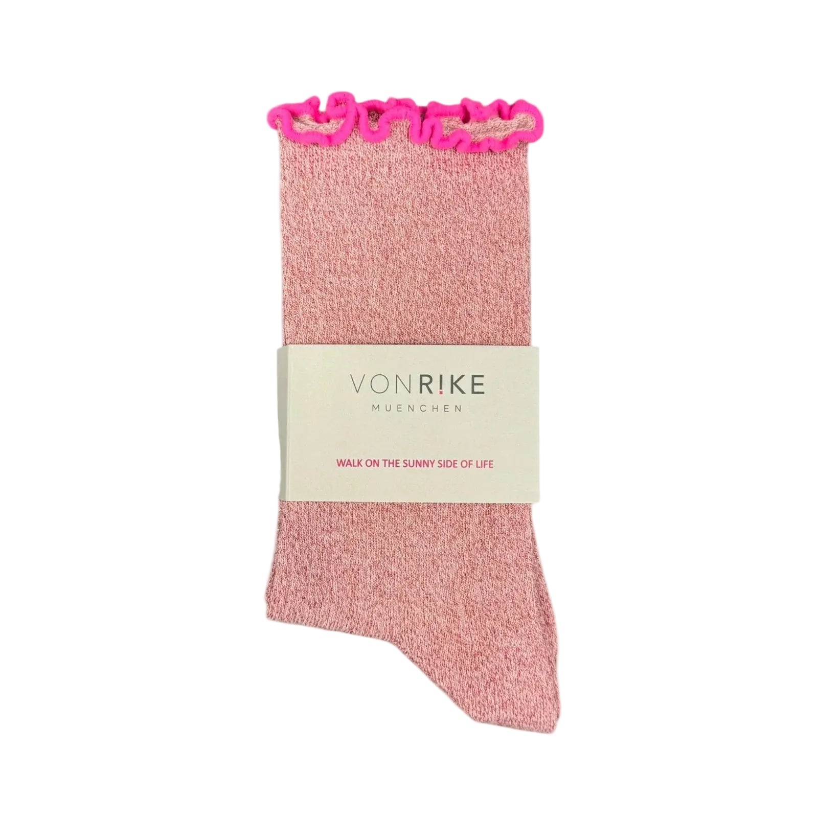 Socken | Glitzer Ringel Rosa