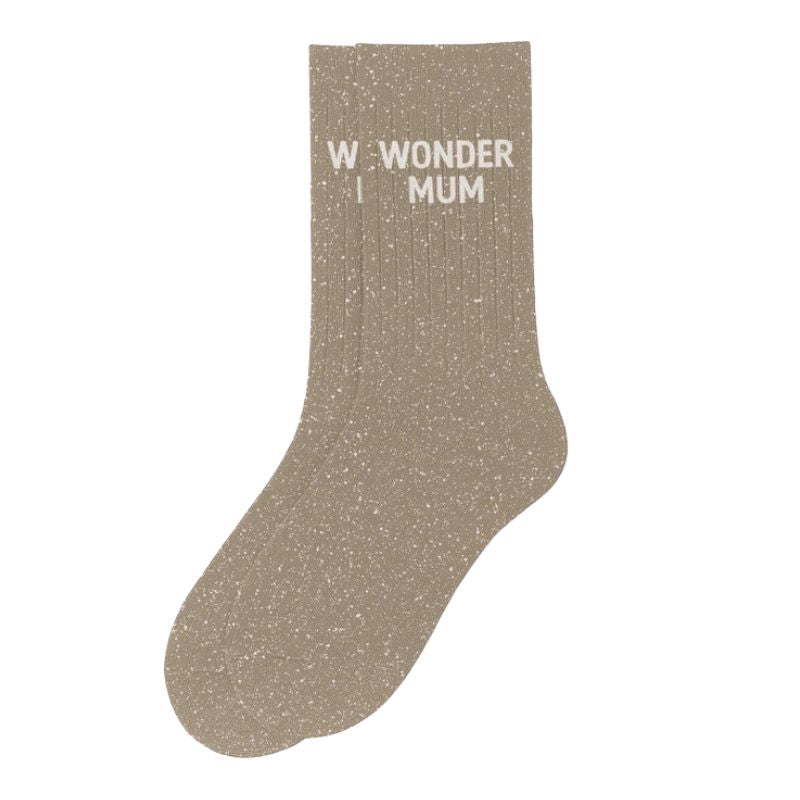 Socken | Wonder Mom Glitzer Braun