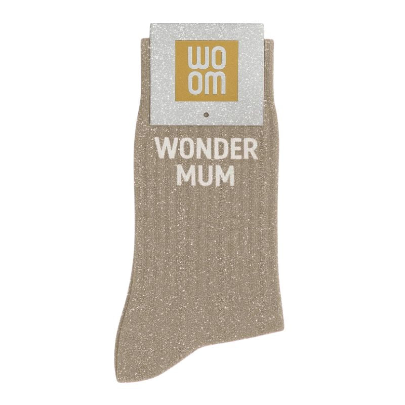 Socken | Wonder Mom Glitzer Braun