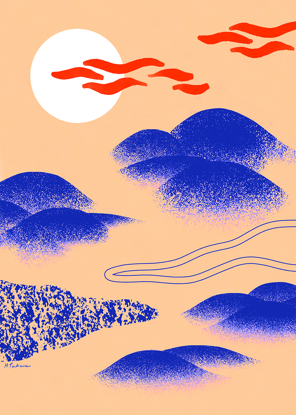 Print Poster | Japanese Hills - 30x40