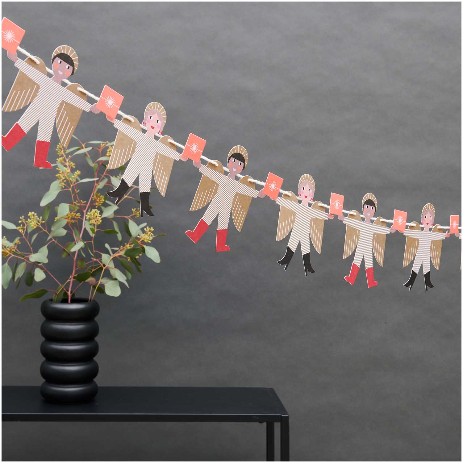 Girlande Papier Girlande - I love Christmas Engel