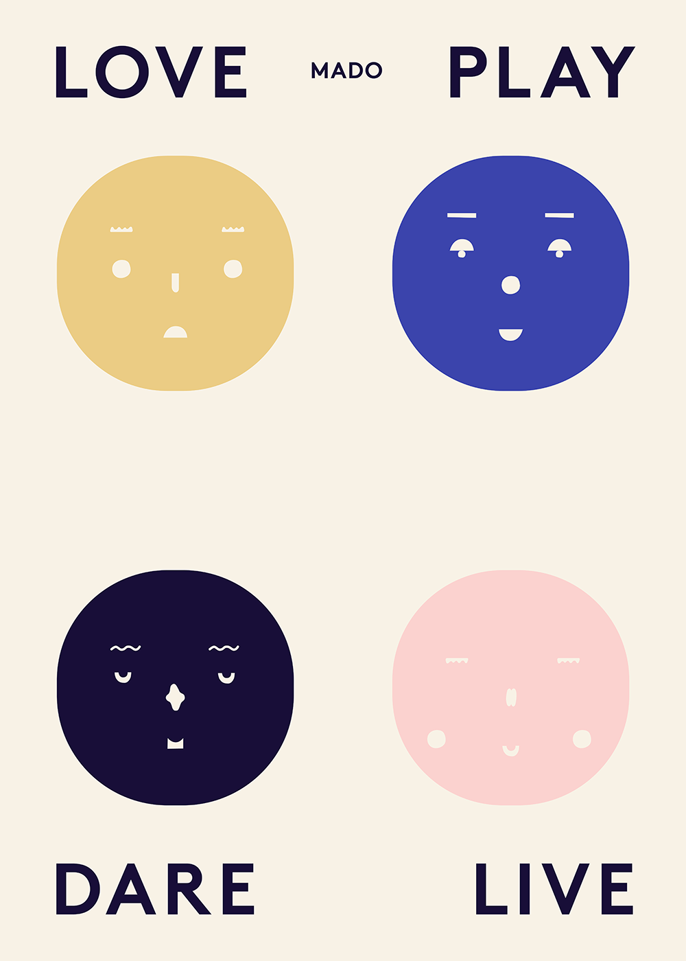 Print Poster | Four Feelings - 50x70