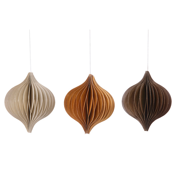 Papier Anhänger Evergreen Drop Espresso 3 Stk.