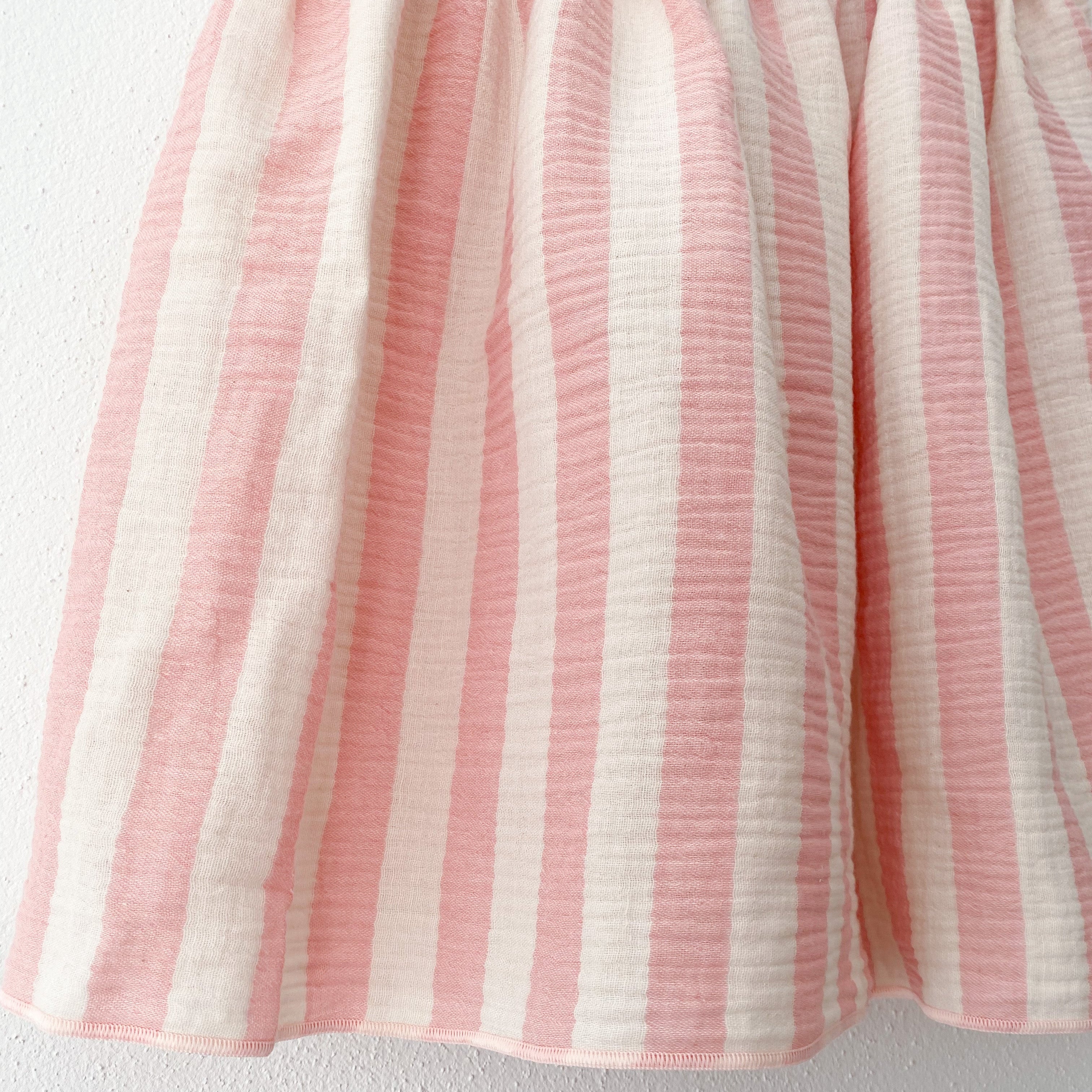 Kids Musselin Rock | Streifen Rosa