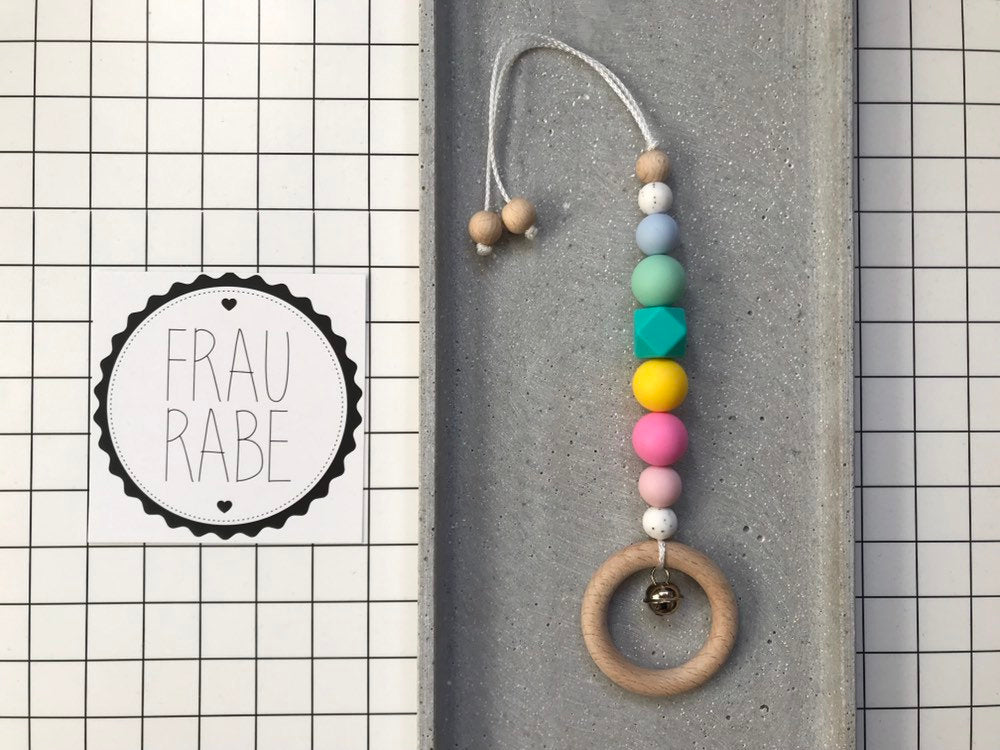 Babyschalen Anhänger - regenbogen