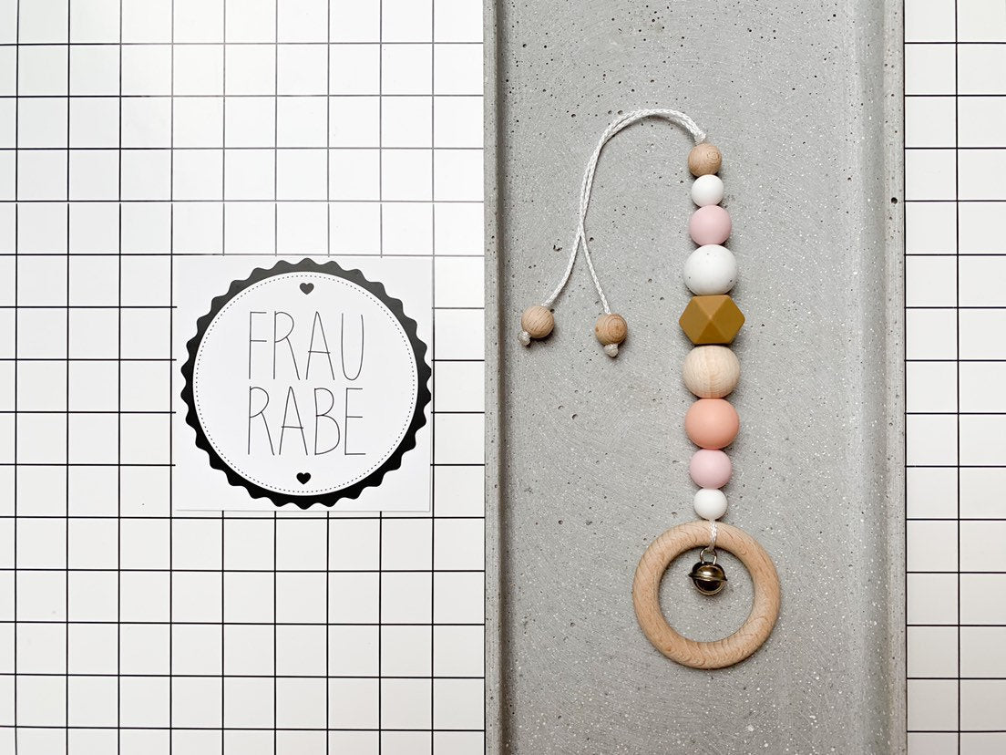 Babyschalen Anhänger - taupe/pfirsich/rosa