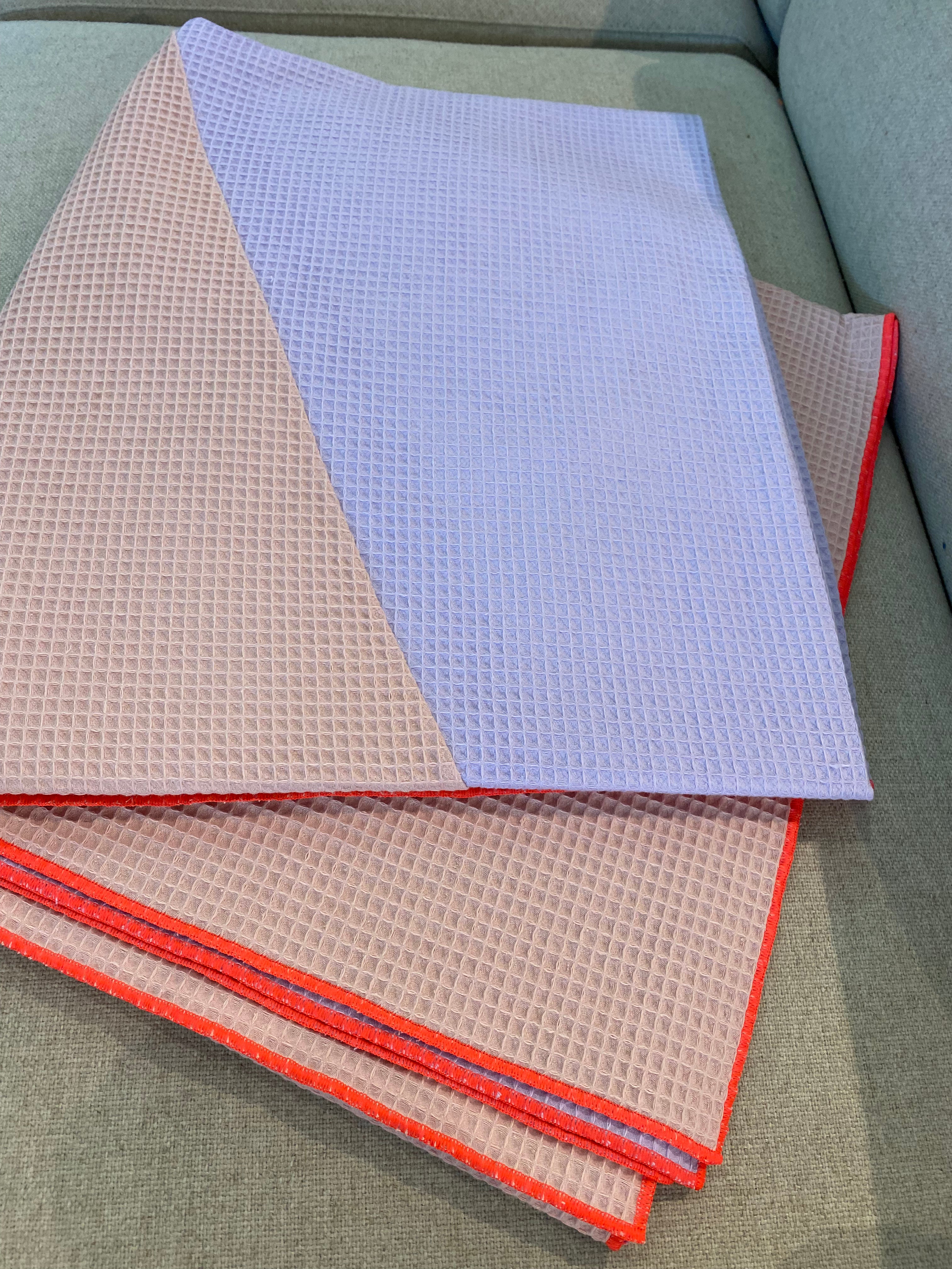 Plaid Decke colourblocking | schräg geschnitten
