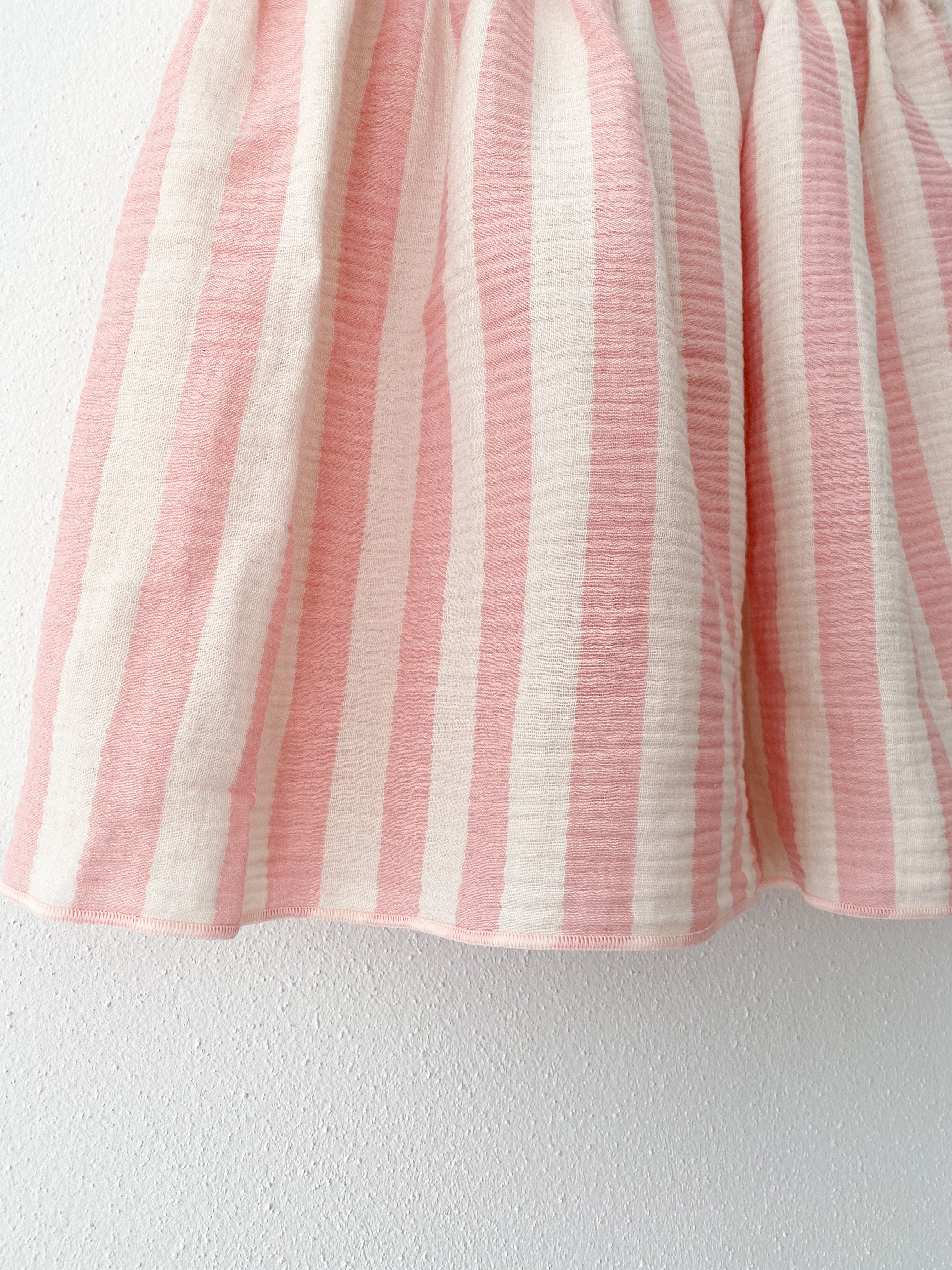 Kids Rock Musselin | Streifen/rosa