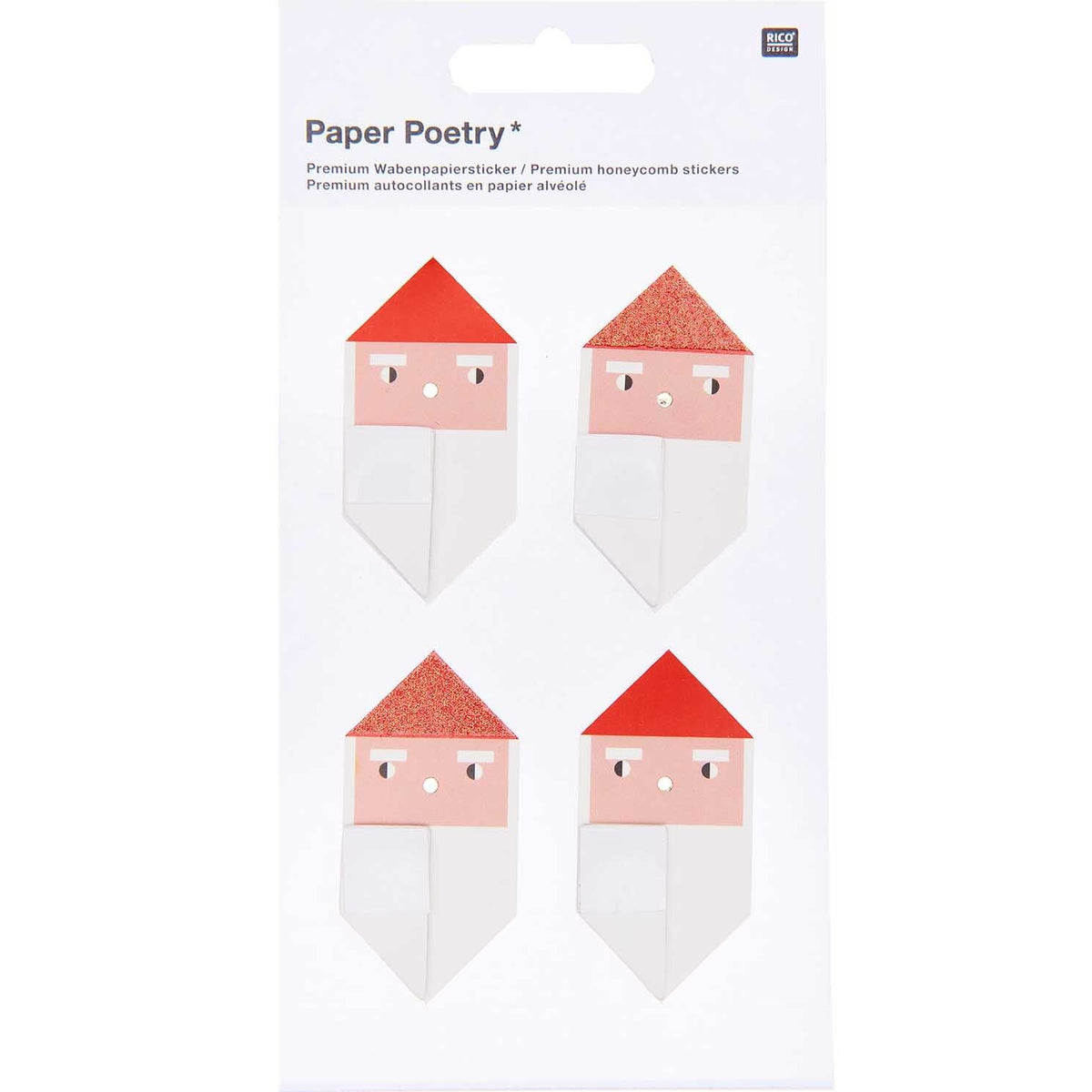 Wabenpapier Sticker | Weihnachtsmann