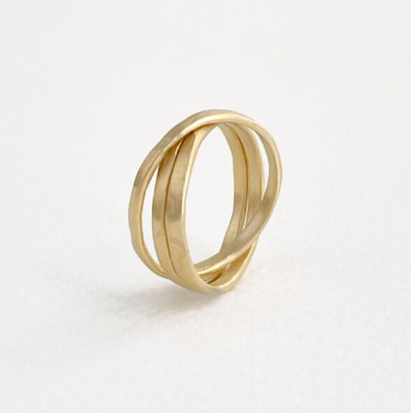 Ring Sophie 3Twin Ring | Gold Plated Sterling Silver