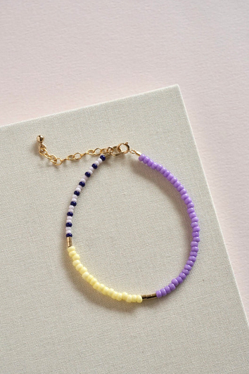 Armband LENTE | lila/lemon/navy dashed