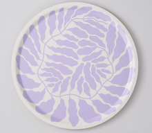 Lade das Bild in den Galerie-Viewer, Tablett | Leaves Lilac Round
