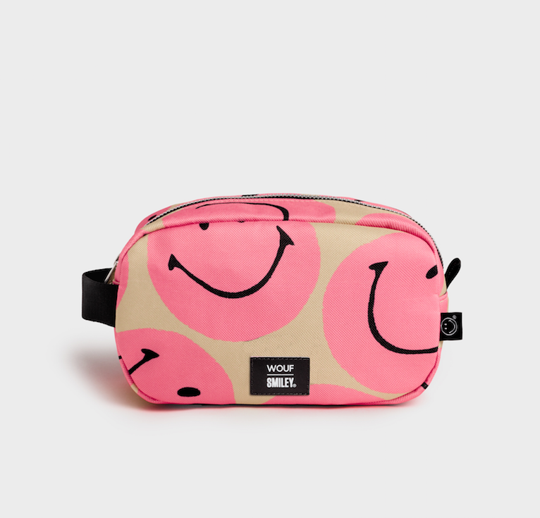 WOUF Kulturtasche | pink Smiley