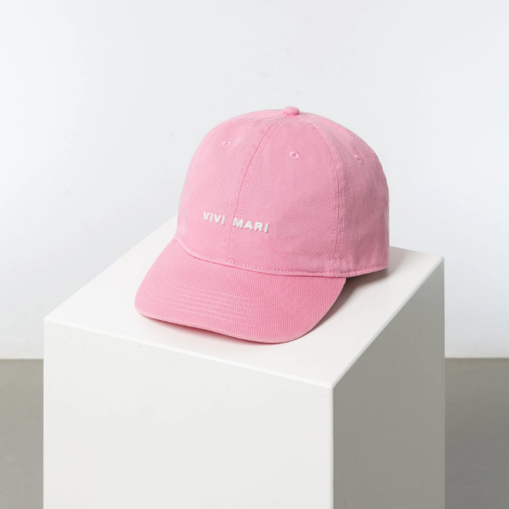 Cap solid | pink/white