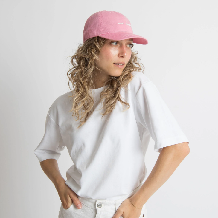Cap solid | pink/white