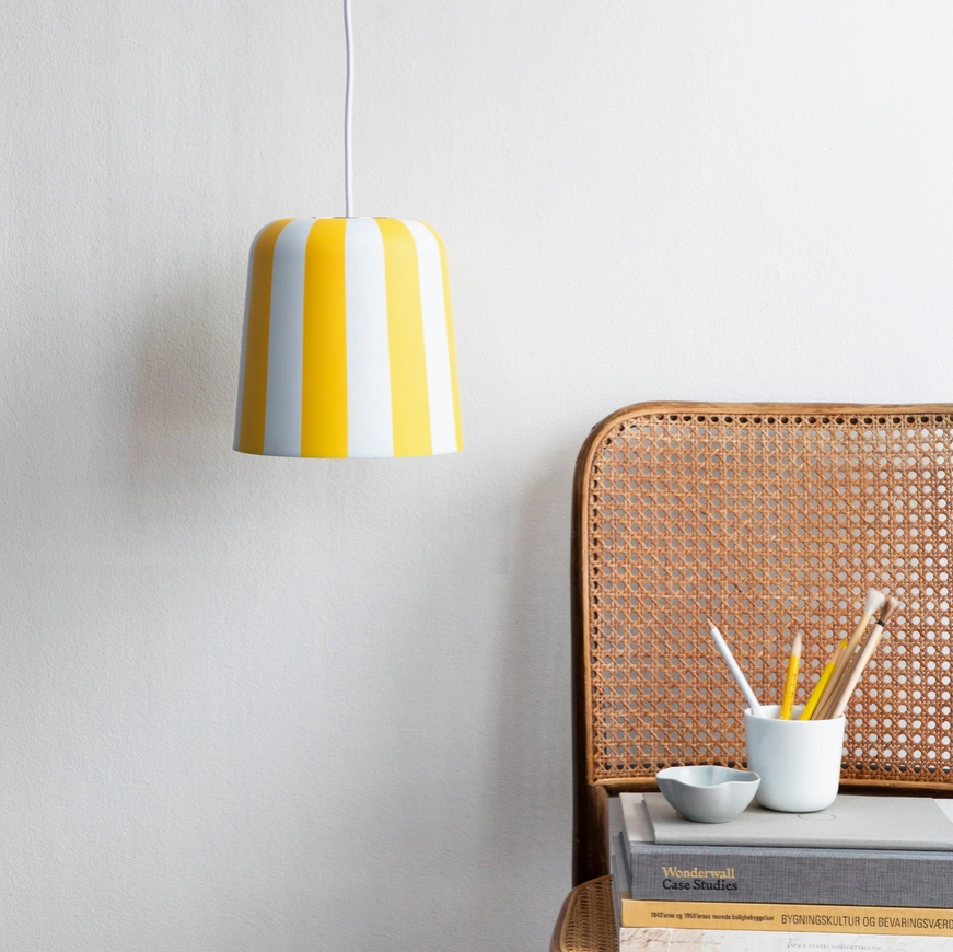 Lampe | Gry | Streifen gelb/weiß