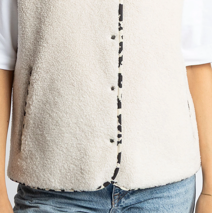 Teddy Fleece Weste | sand
