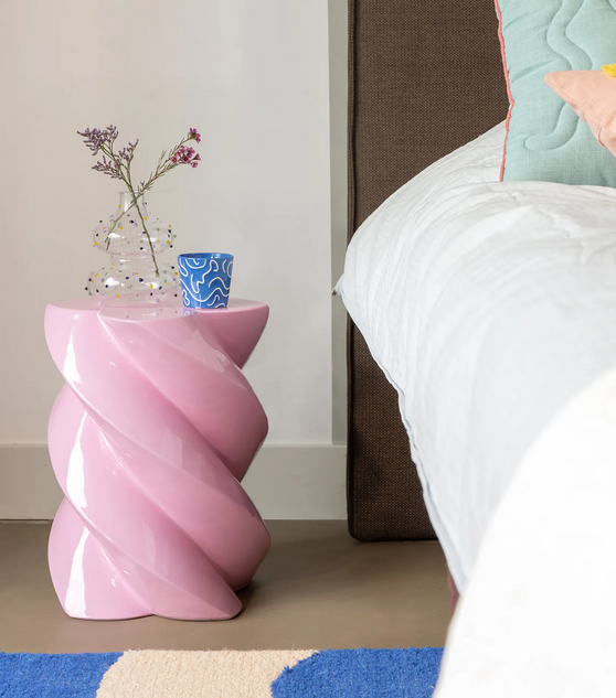 Beistelltisch | Pillar Marshmallow candy pink