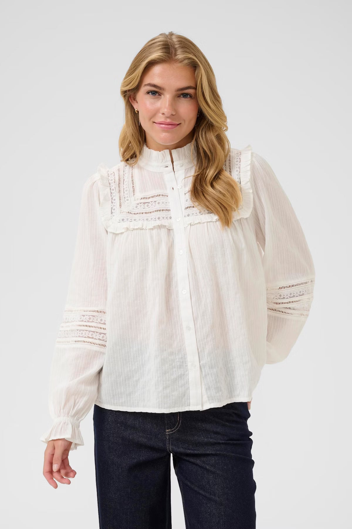 Bluse KAjess | Chalk