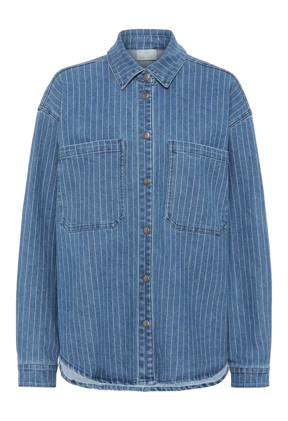 KAreece Denimhemd | Medium Blue Pinstripes