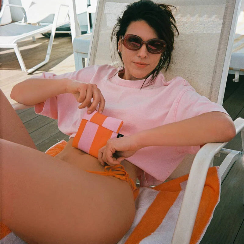Tasche Notabag | Orange/Pink Stripes