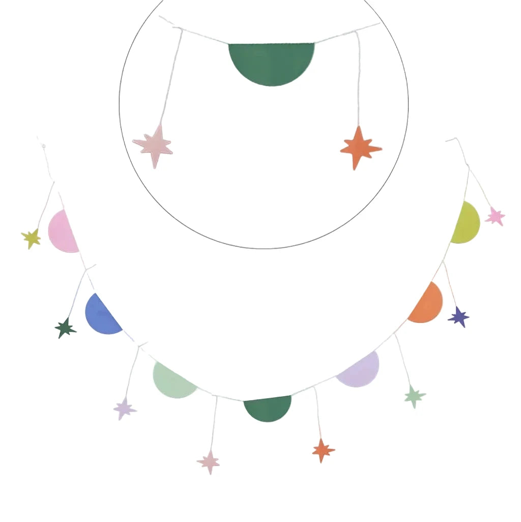 Girlande Energetic | Halbkreise & Sterne 150 cm