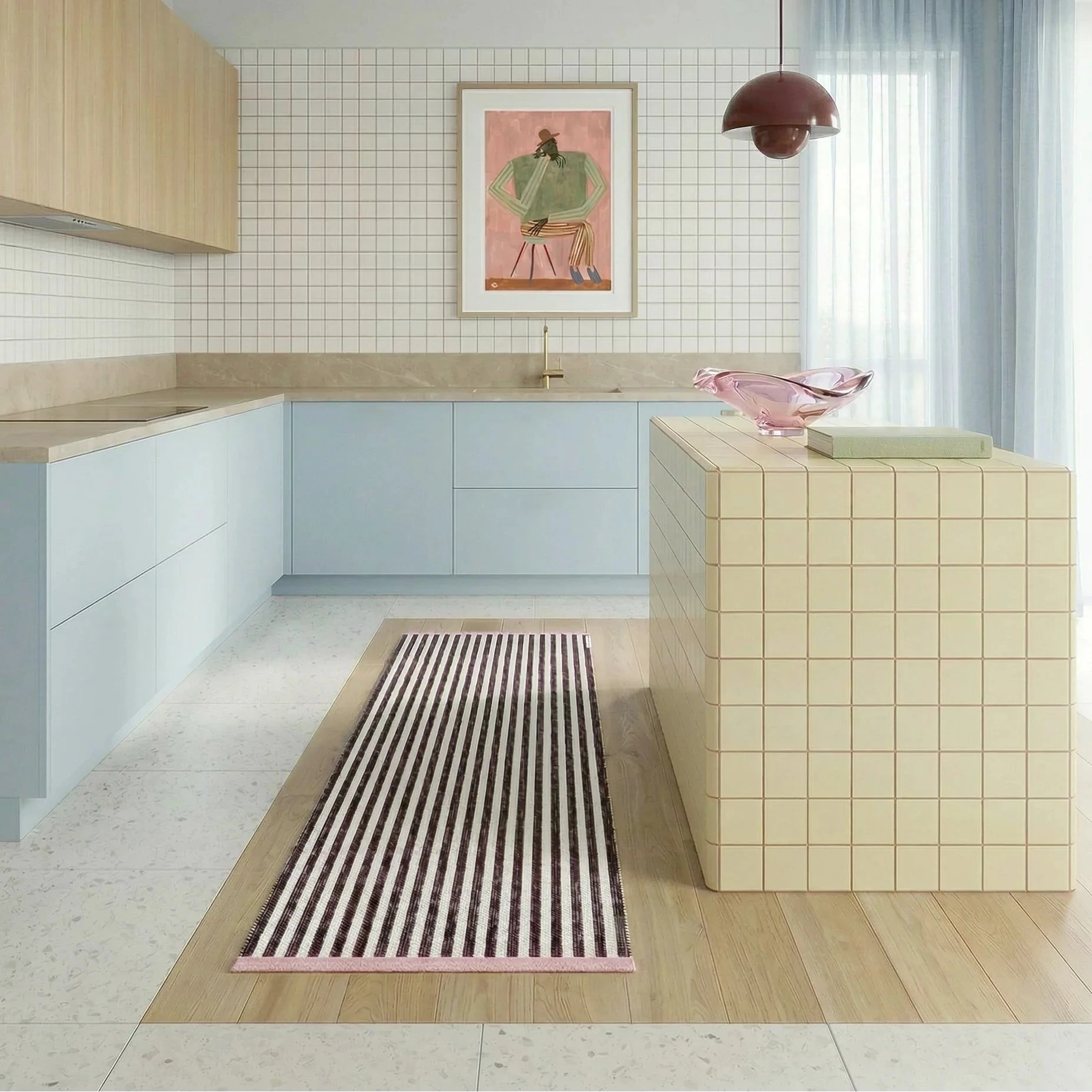 Teppich Stripe | Granatapfel