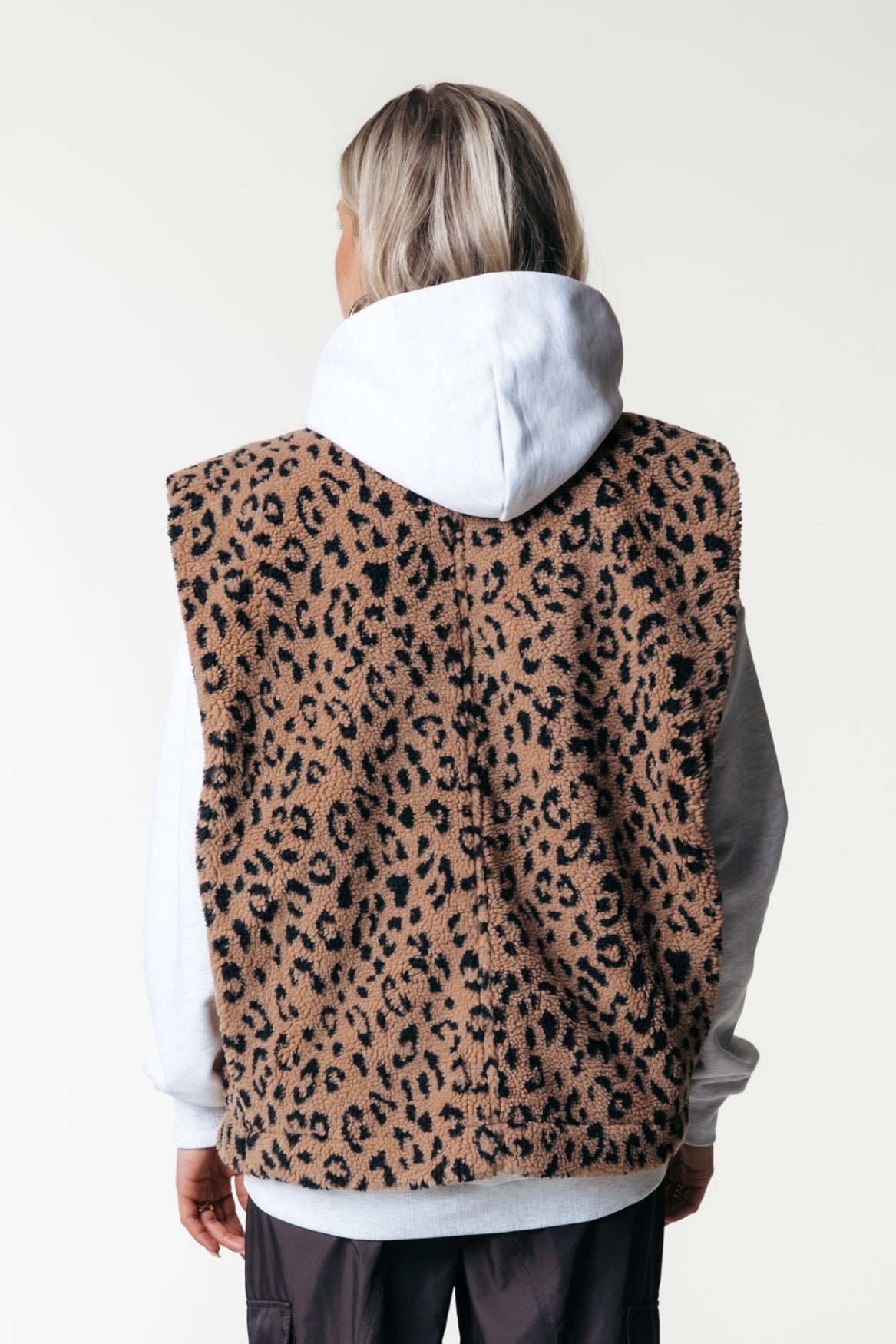 Weste | Yoni Leopard Teddy  Gilet