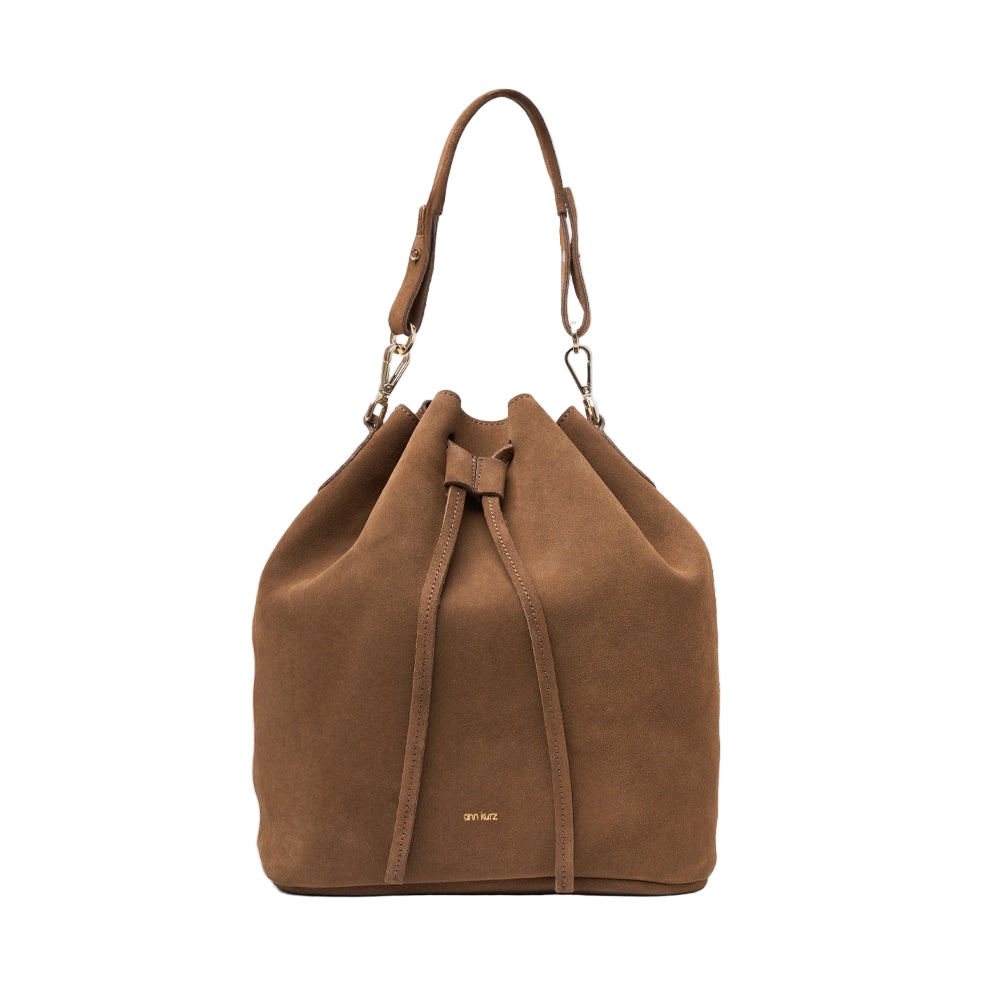 Convertible Saku Bucket Bag | Wildleder Fango