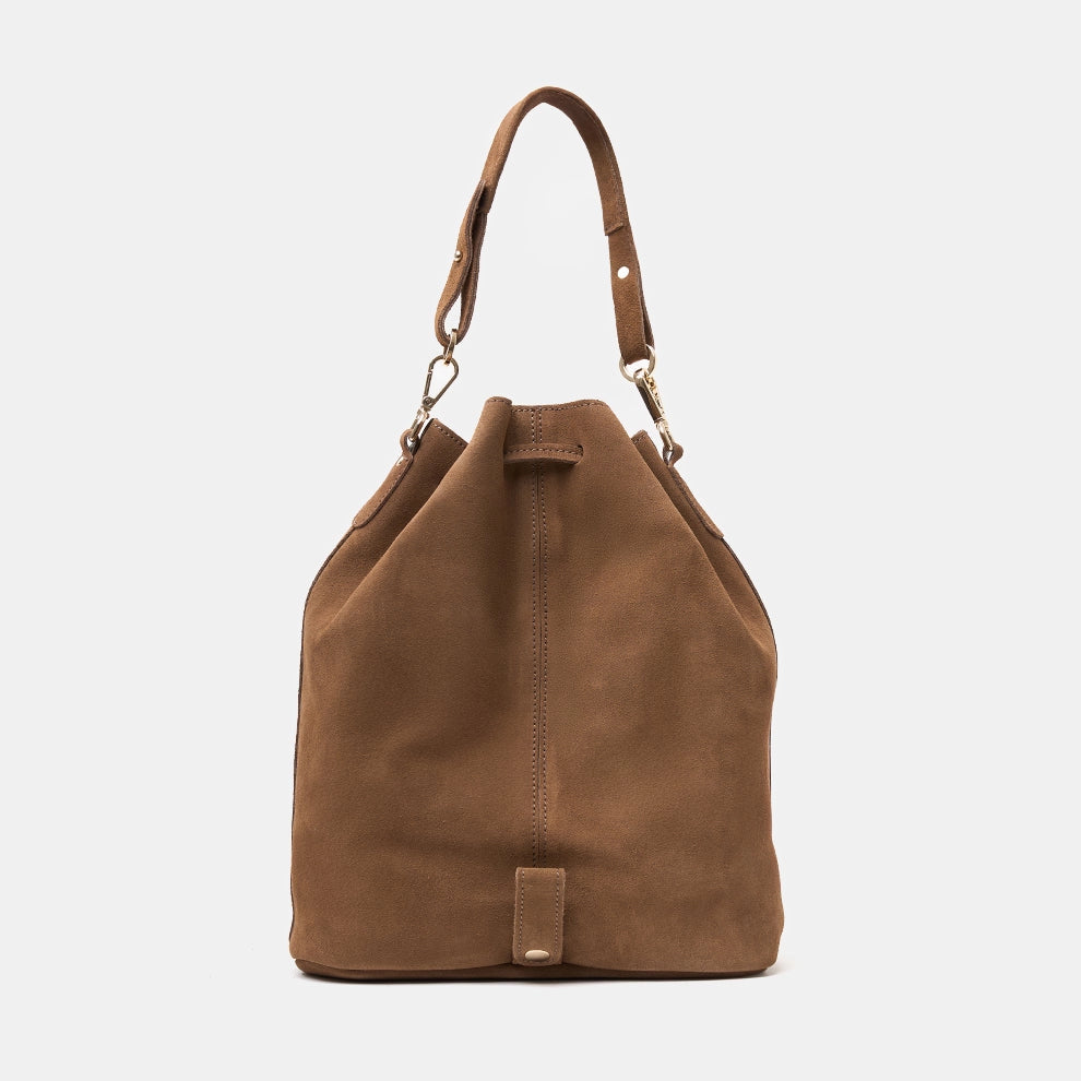 Convertible Saku Bucket Bag | Wildleder Fango