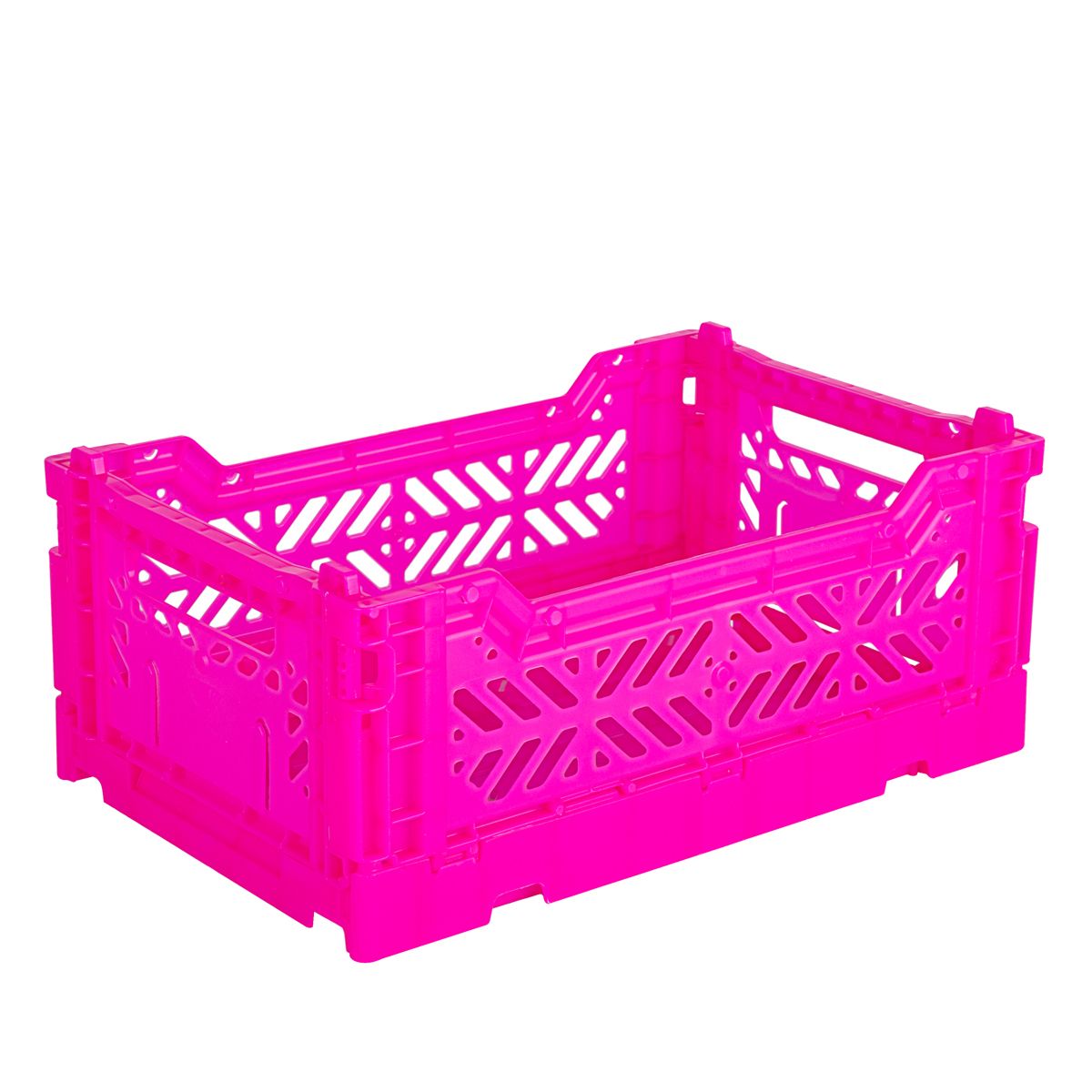 Caisse Pliante Ay-Kasa – Taille Midi (40x30x14 Cm), Plastique Recyclable, Empilable, Couleur Taupe