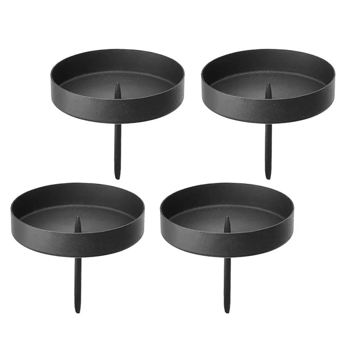 Kerzenhalter mit Dorn | Schwarz 7 cm