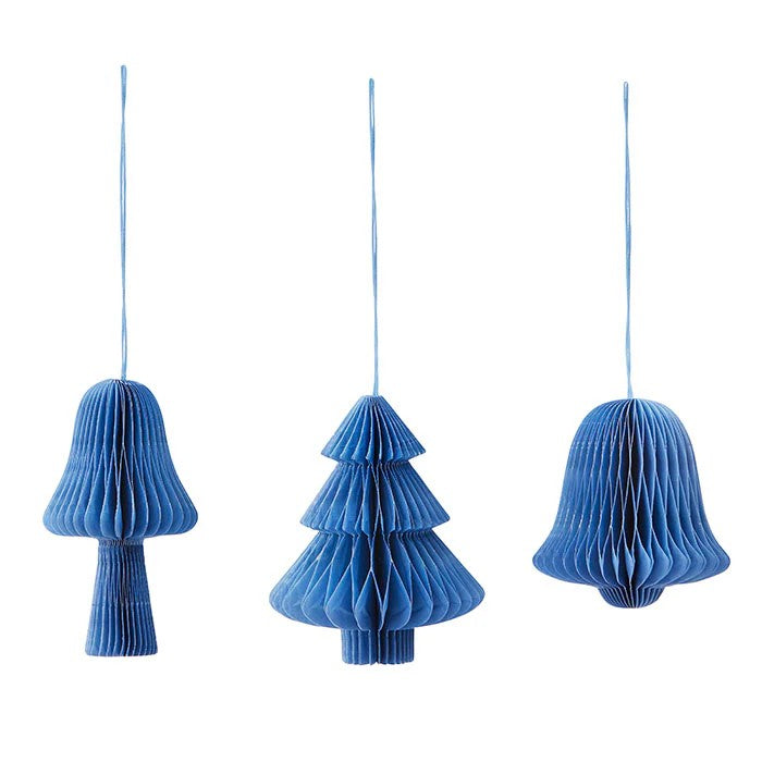 Wabenanhänger Doire | Indigo 3er Set