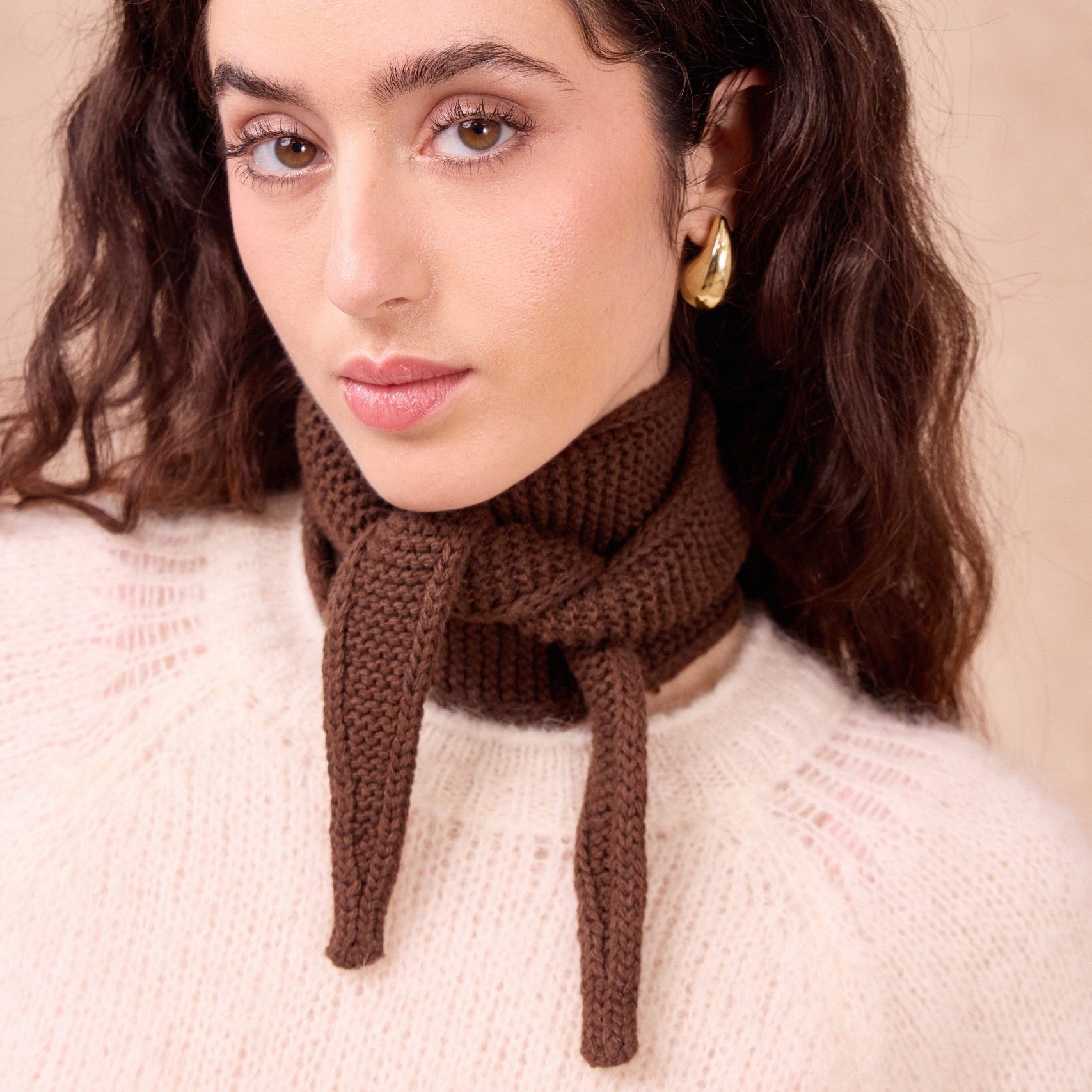 Schal Écharpe Sophie | Marron Foncé