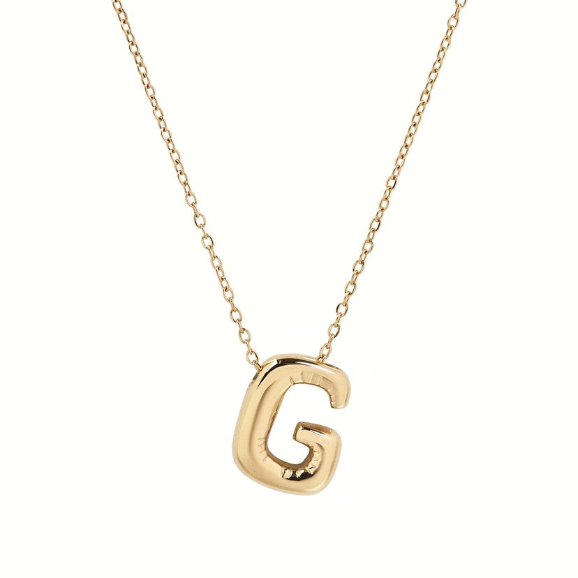Initial-Halskette "G" in Ballonform von Cassette Barcelona bei Frau Rabe im Concept Store Die Halle